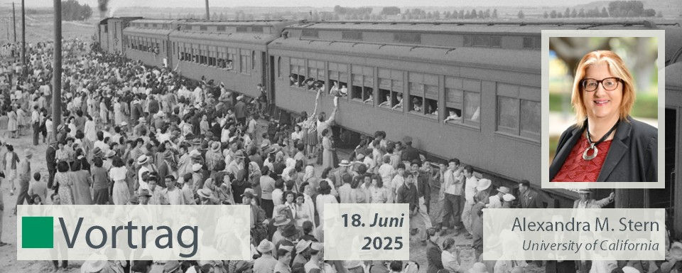 Foto von einer Deportation aus einem Japanischen Konzentrationslager in den USA, Vortragsankündigung 18.6.2025