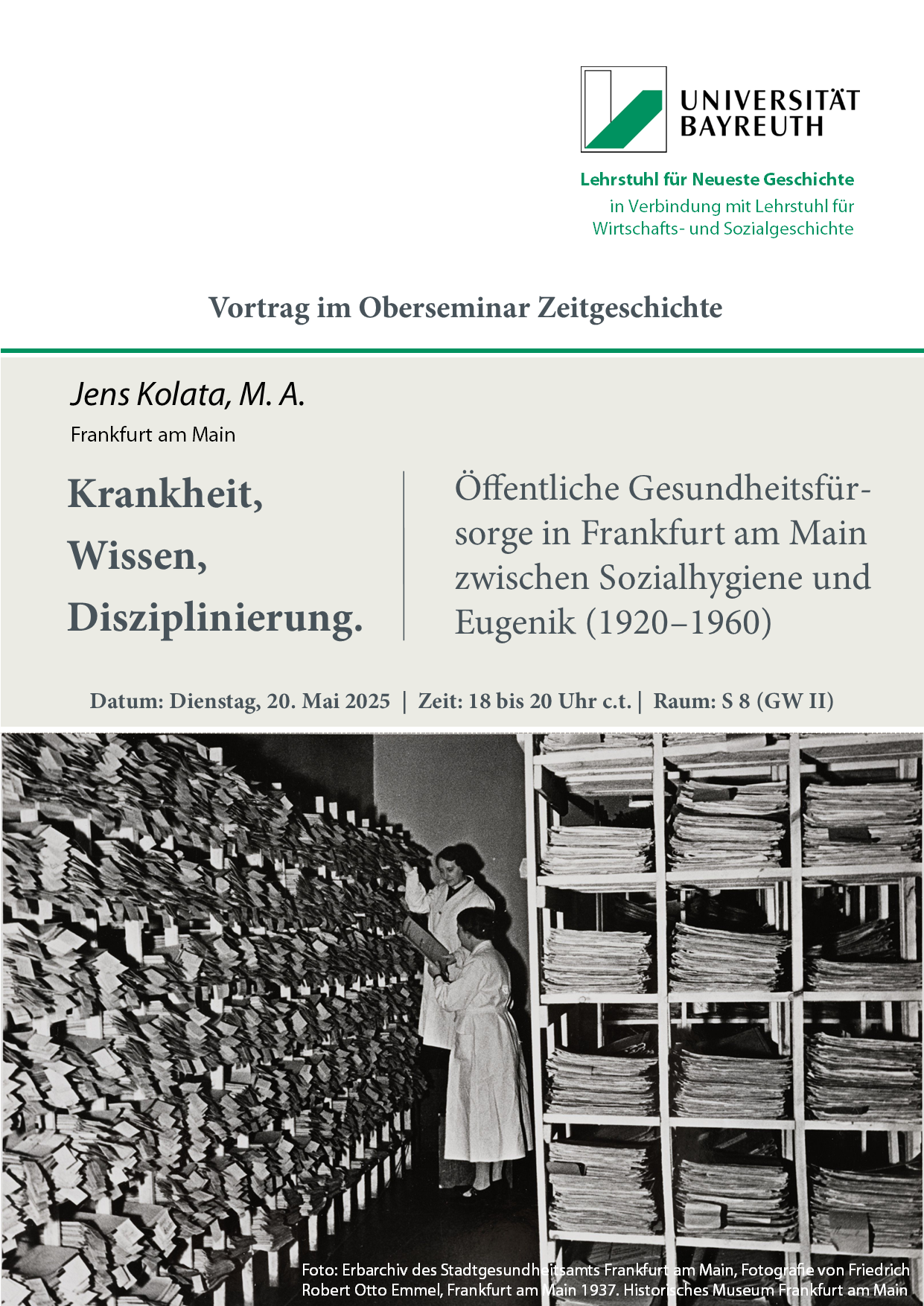 Plakat zur Veranstaltung