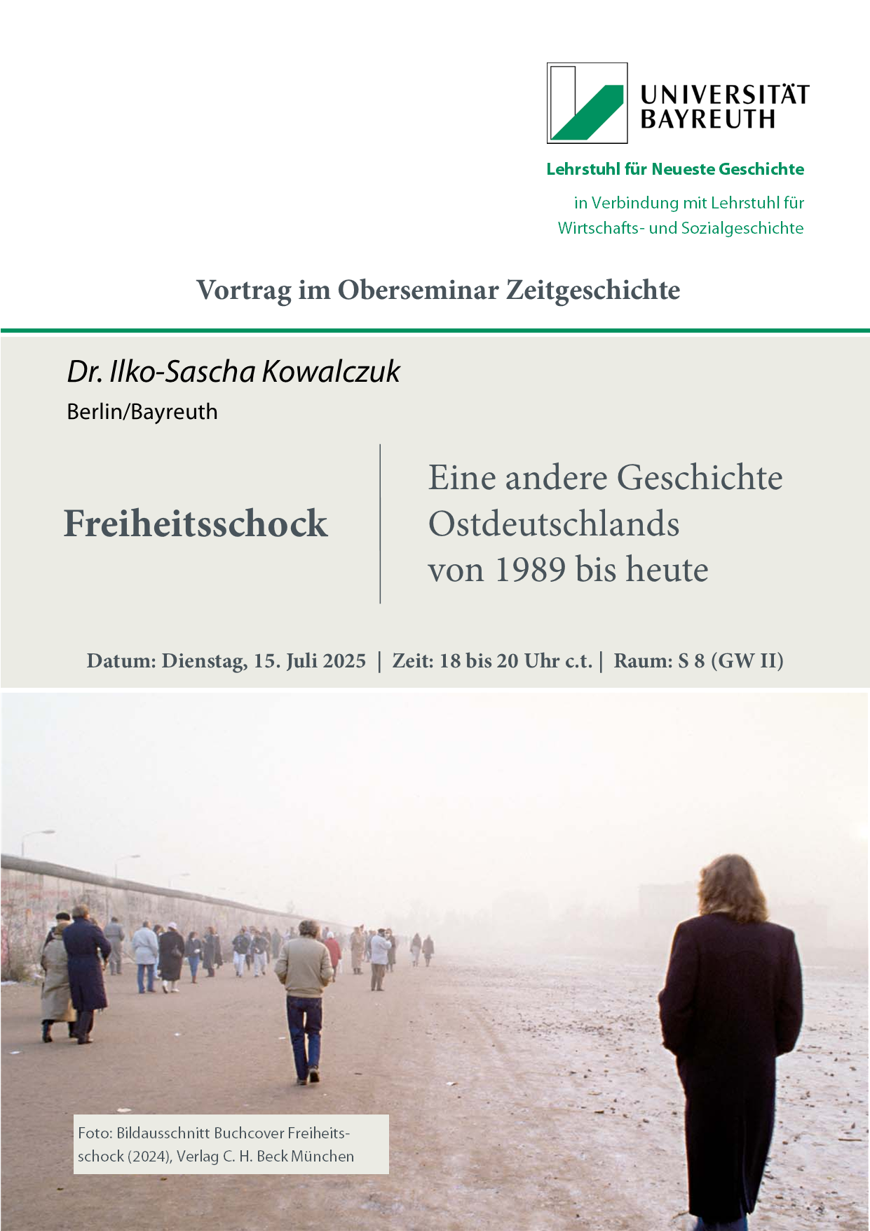 Plakatankündigung zum Vortrag